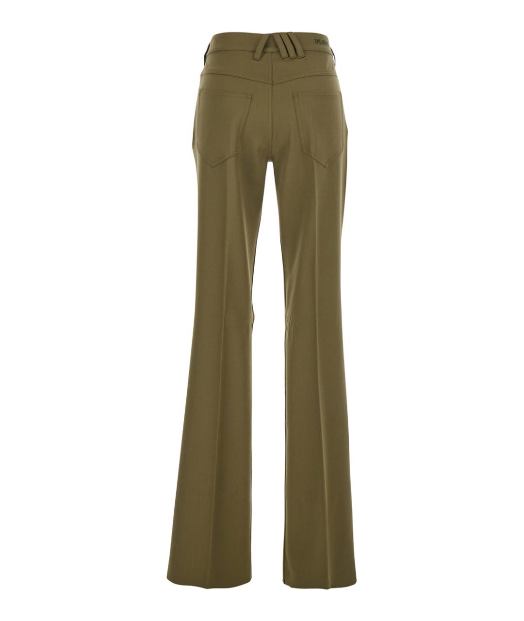 THE ATTICO Зеленые прямые брюки, фото 2