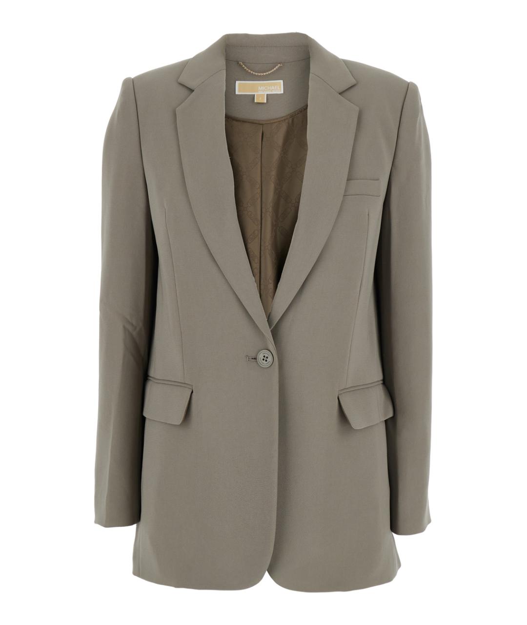 MICHAEL MICHAEL KORS Коричневый ацетатный жакет/пиджак, фото 1