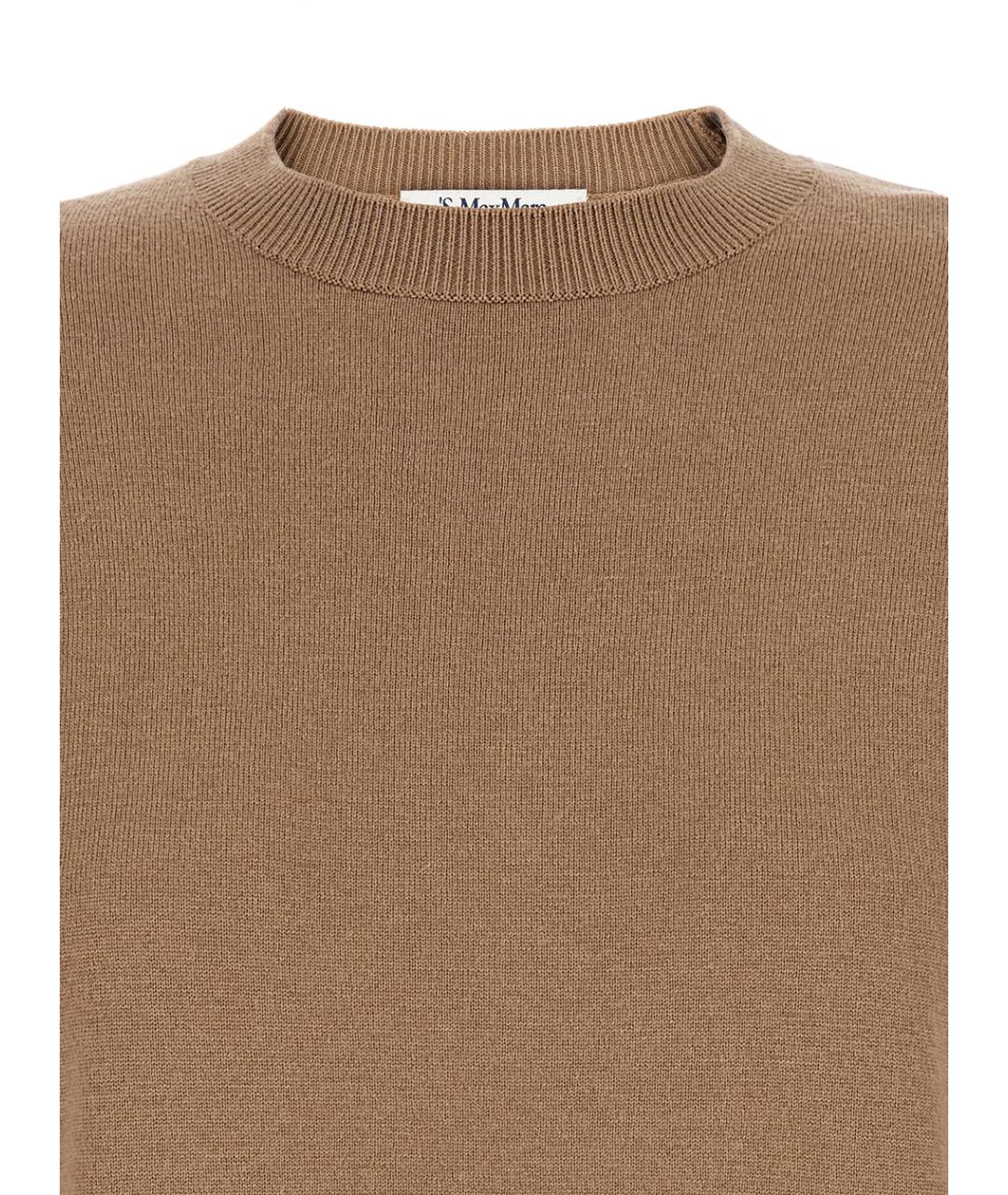 'S MAX MARA Коричневый шерстяной джемпер / свитер, фото 3