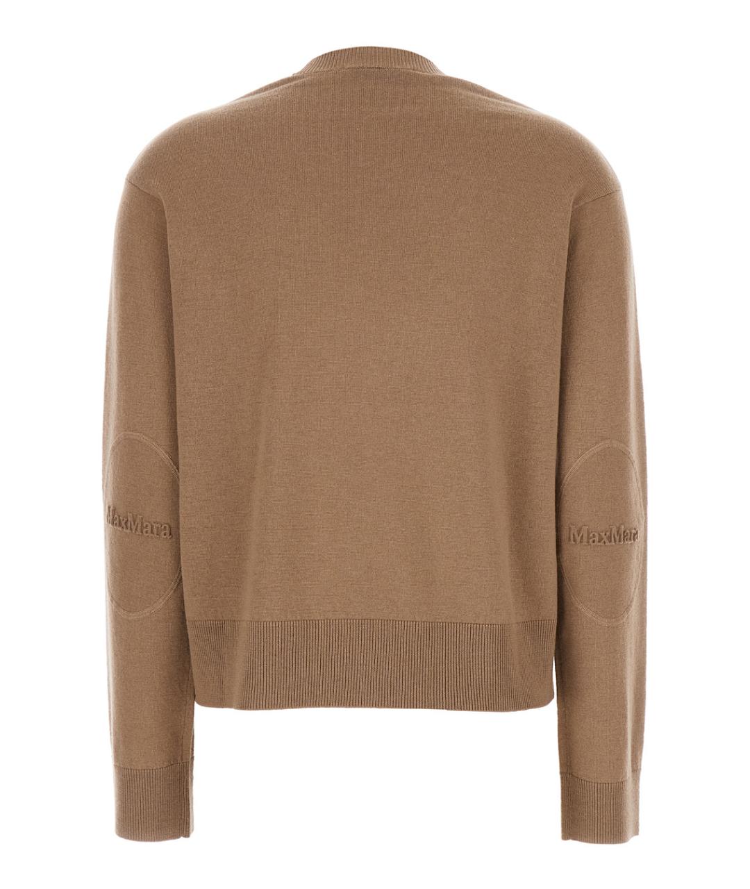 'S MAX MARA Коричневый шерстяной джемпер / свитер, фото 2