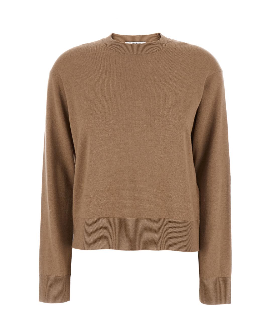 'S MAX MARA Коричневый шерстяной джемпер / свитер, фото 1