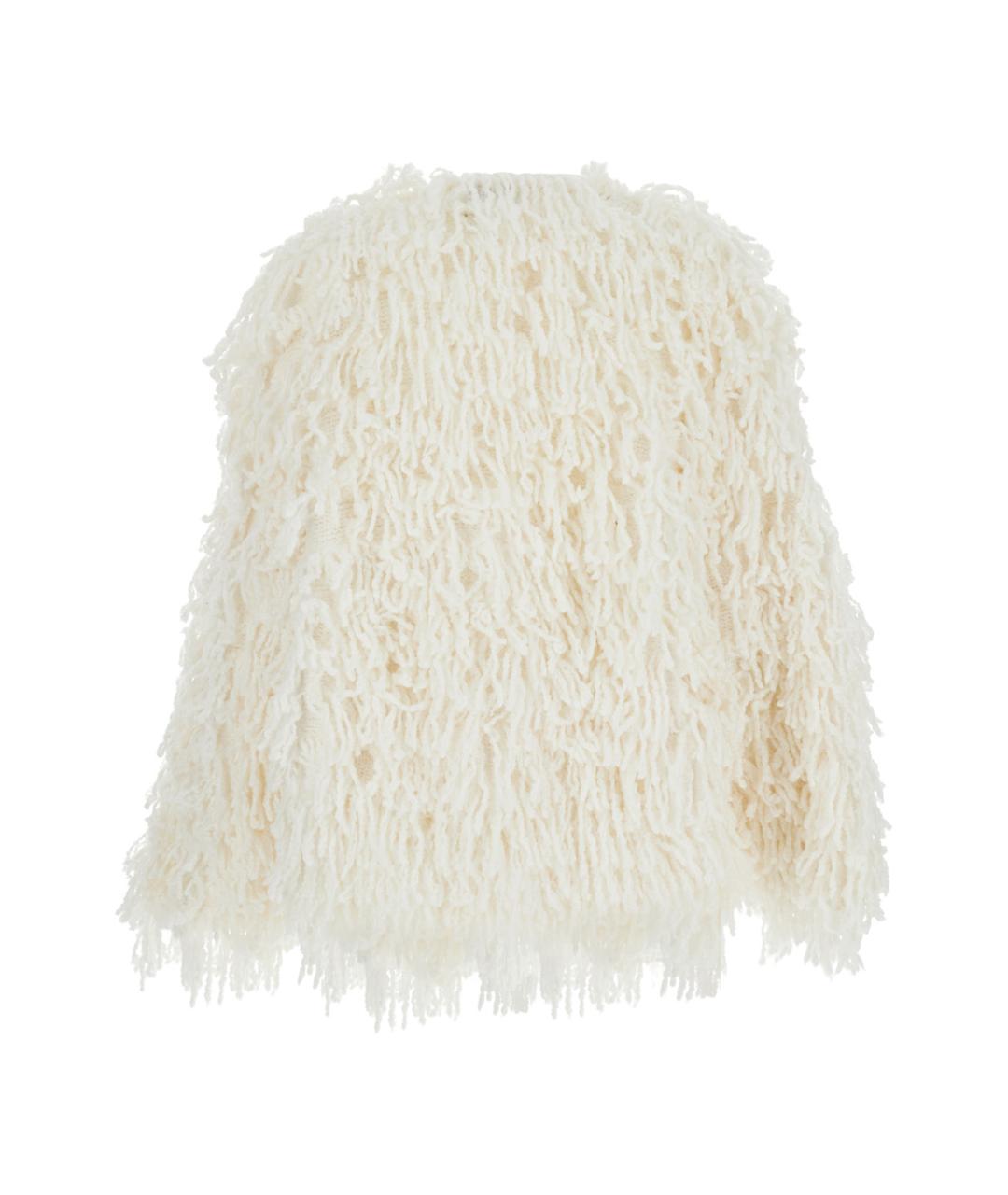 LOULOU STUDIO Белый шерстяной джемпер / свитер, фото 2