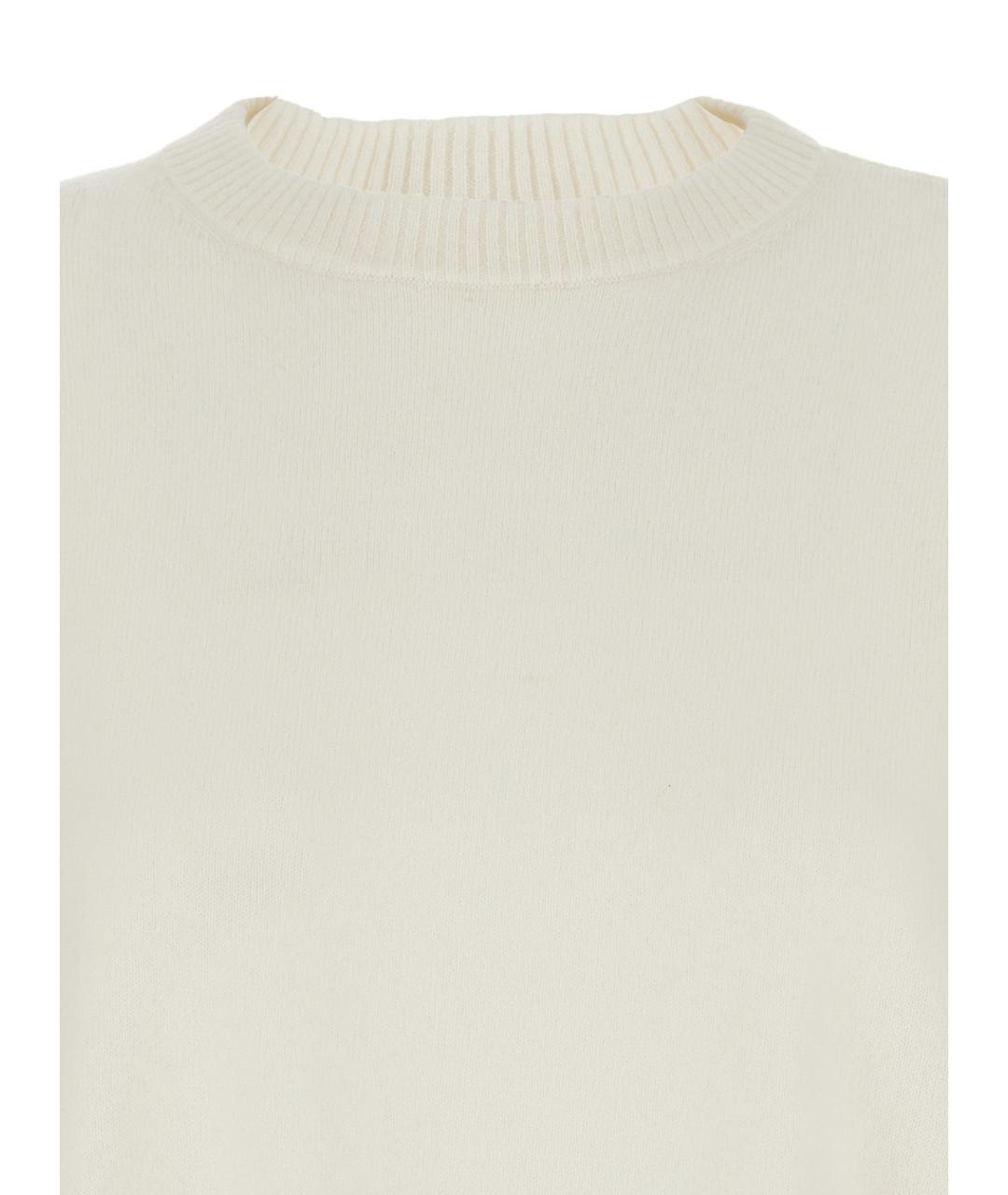 LOULOU STUDIO Белый кашемировый джемпер / свитер, фото 3
