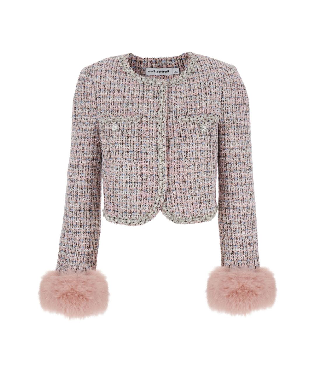 SELF-PORTRAIT Розовый полиэстеровый жакет/пиджак, фото 1