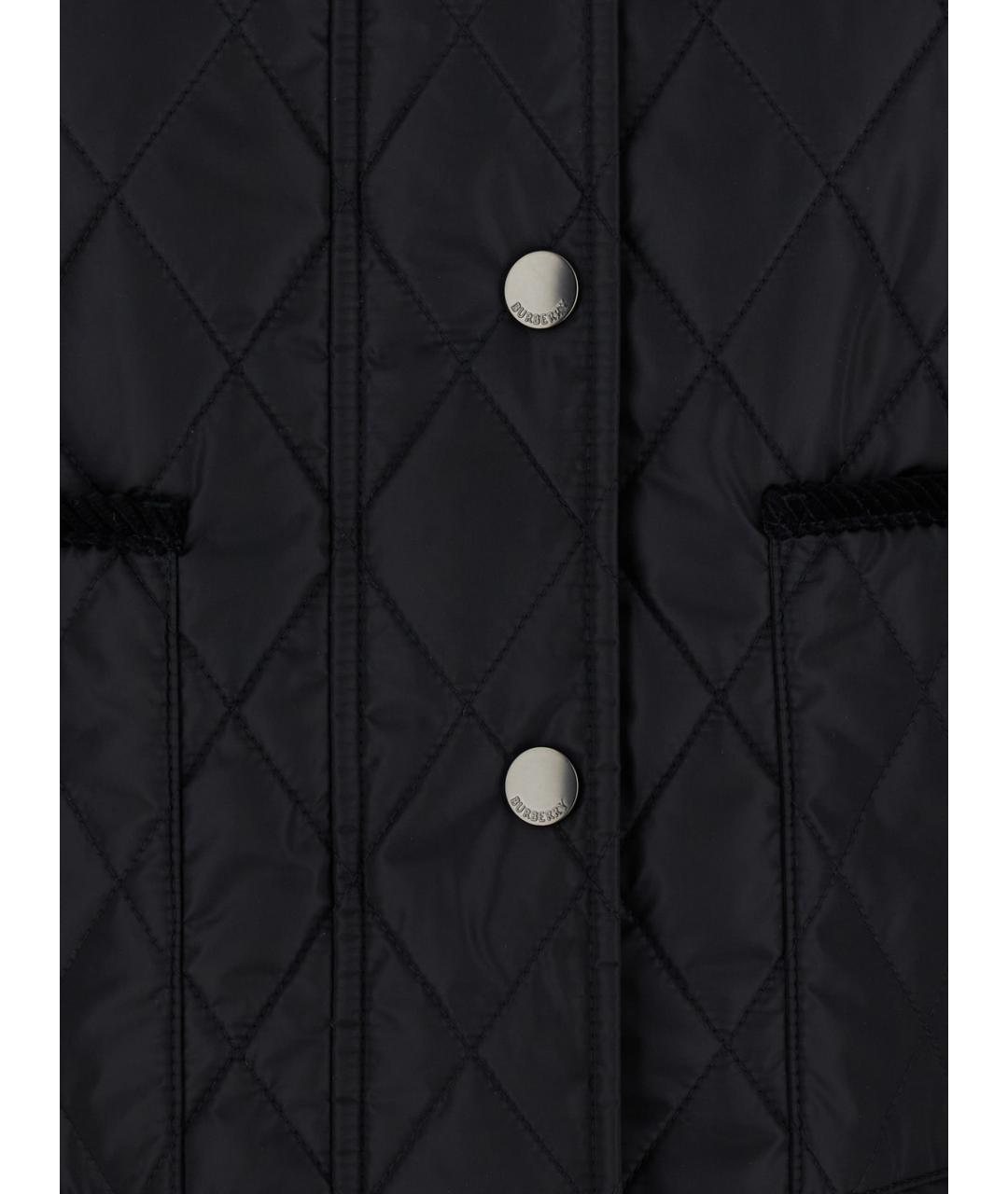 BURBERRY Черная полиамидовая куртка, фото 3