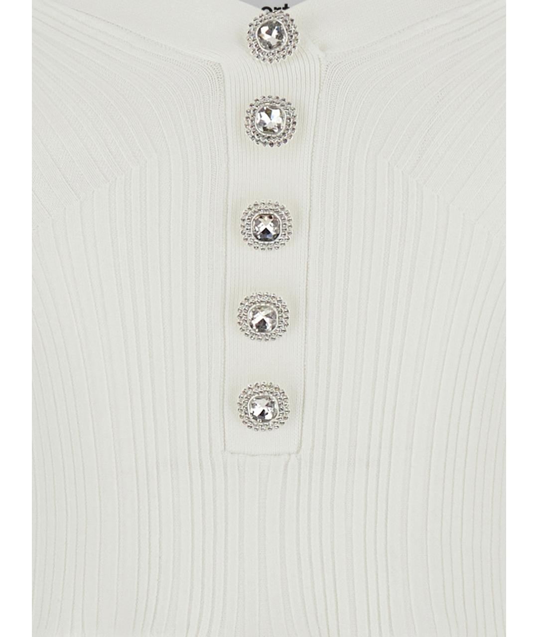 SELF-PORTRAIT Белое вискозное повседневное платье, фото 3