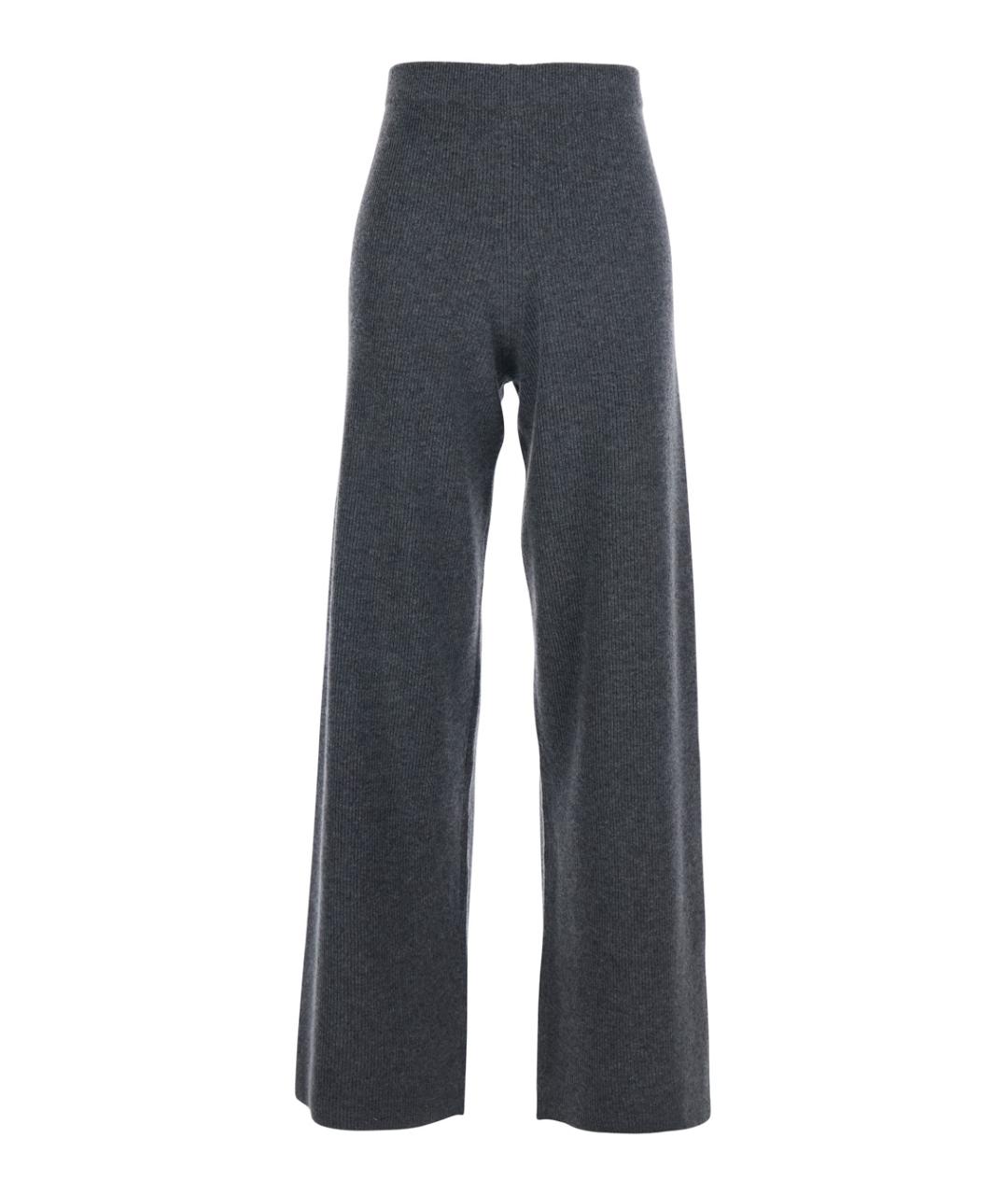 FABIANA FILIPPI Серые шерстяные брюки широкие, фото 1