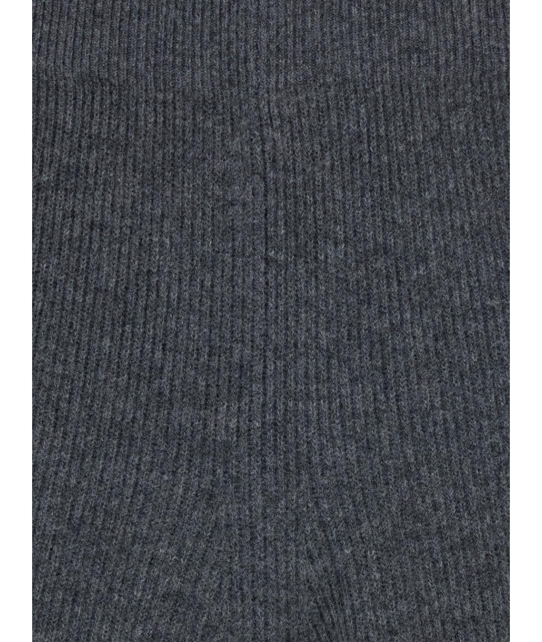 FABIANA FILIPPI Серые шерстяные брюки широкие, фото 3