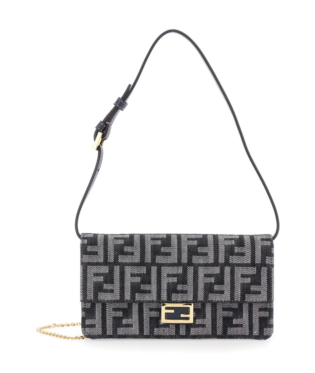 FENDI Синяя хлопковая сумка через плечо, фото 1