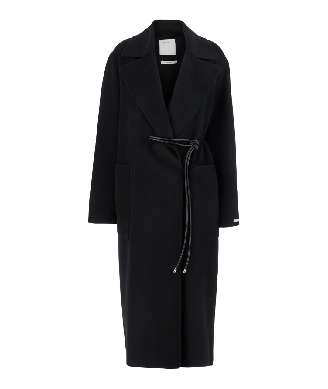 SPORTMAX Черное шерстяное пальто, фото 1