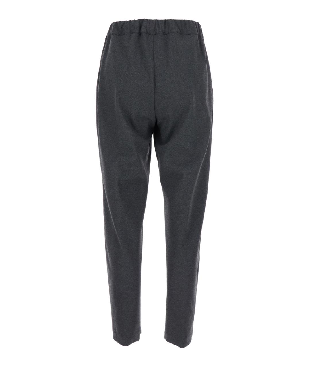 SEMICOUTURE Серые вискозные прямые брюки, фото 2