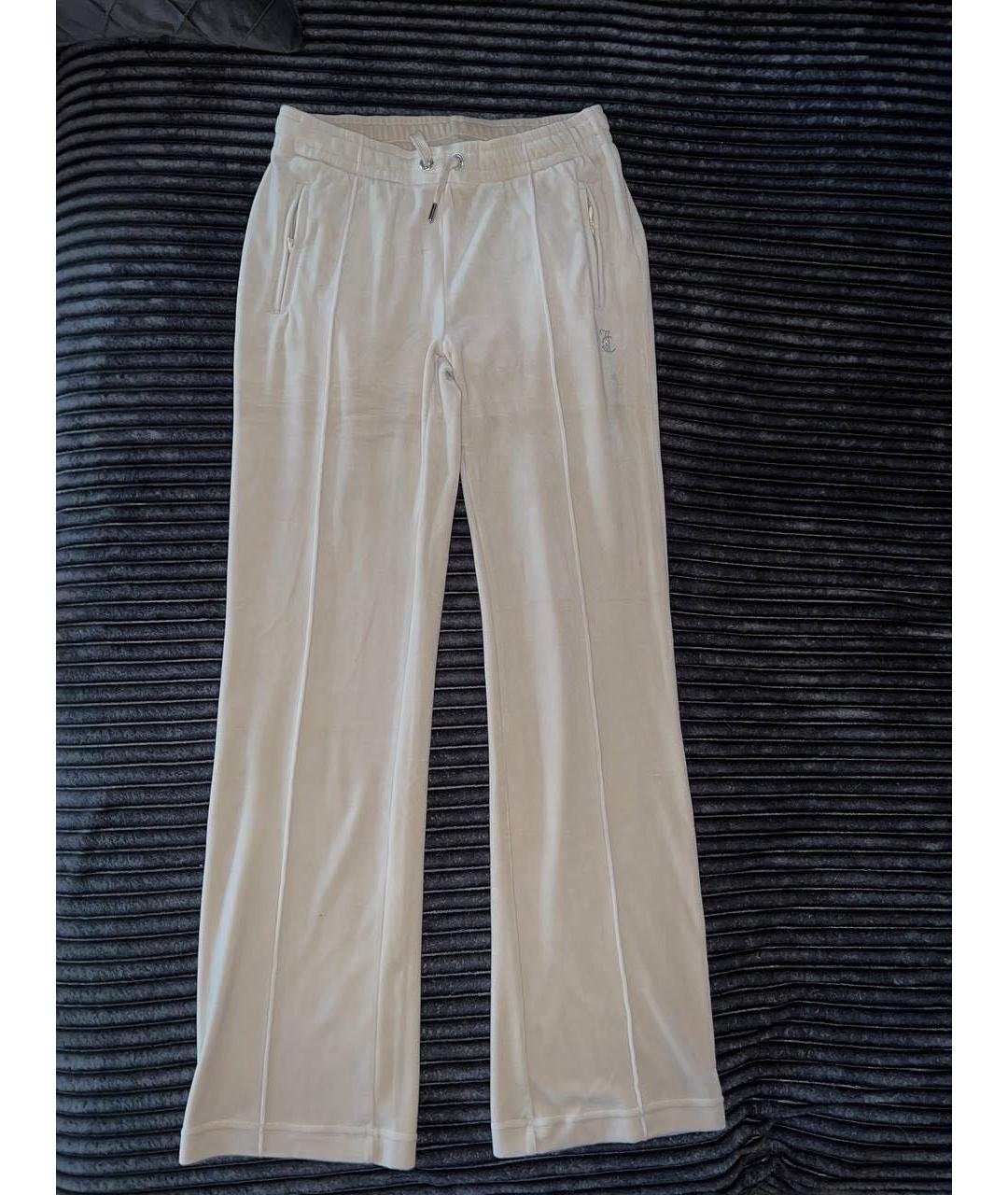 JUICY COUTURE Бежевые велюровые спортивные брюки и шорты, фото 7