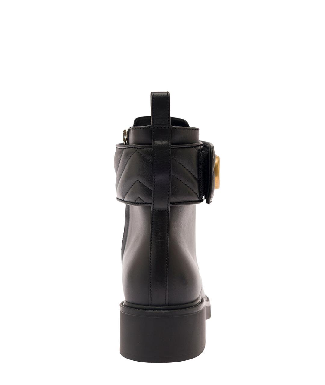 GUCCI Черные кожаные ботинки, фото 4