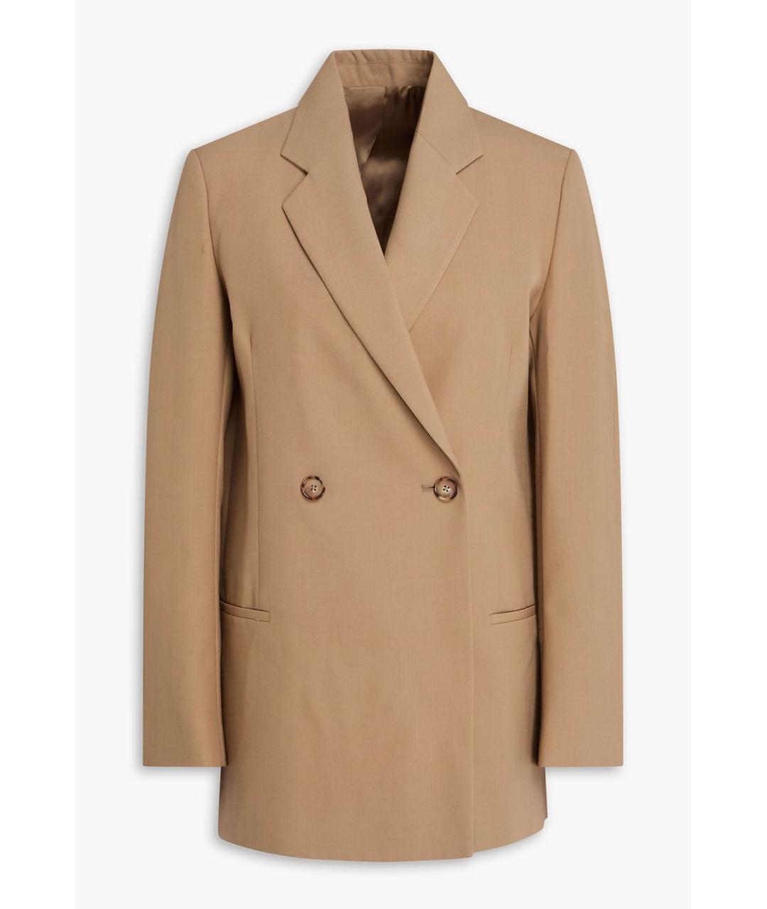 TOTEME Бежевый шерстяной жакет/пиджак, фото 4