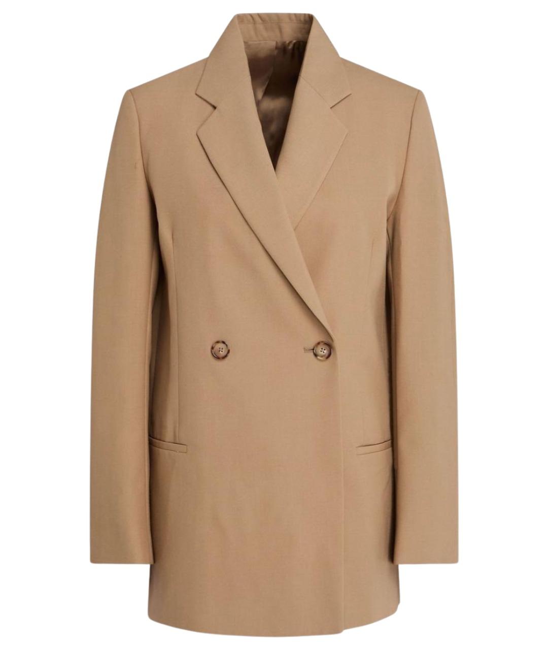 TOTEME Бежевый шерстяной жакет/пиджак, фото 1