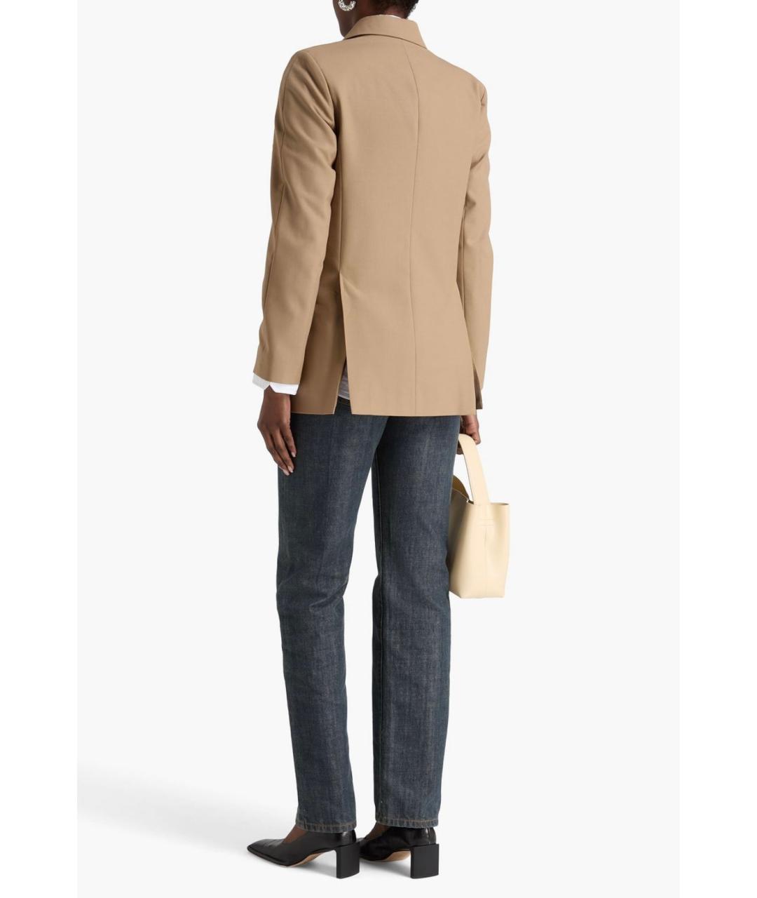 TOTEME Бежевый шерстяной жакет/пиджак, фото 3