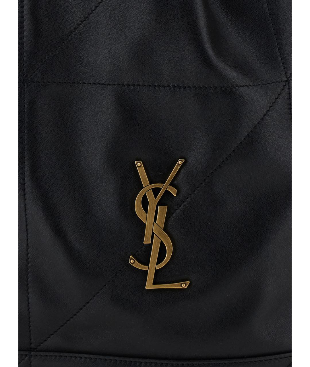 SAINT LAURENT Черная кожаная сумка через плечо, фото 3