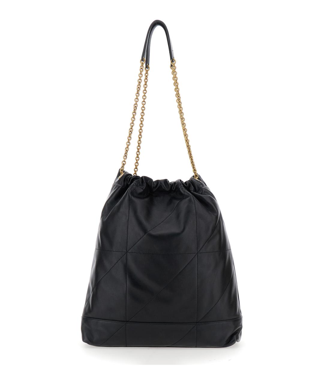 SAINT LAURENT Черная кожаная сумка через плечо, фото 2