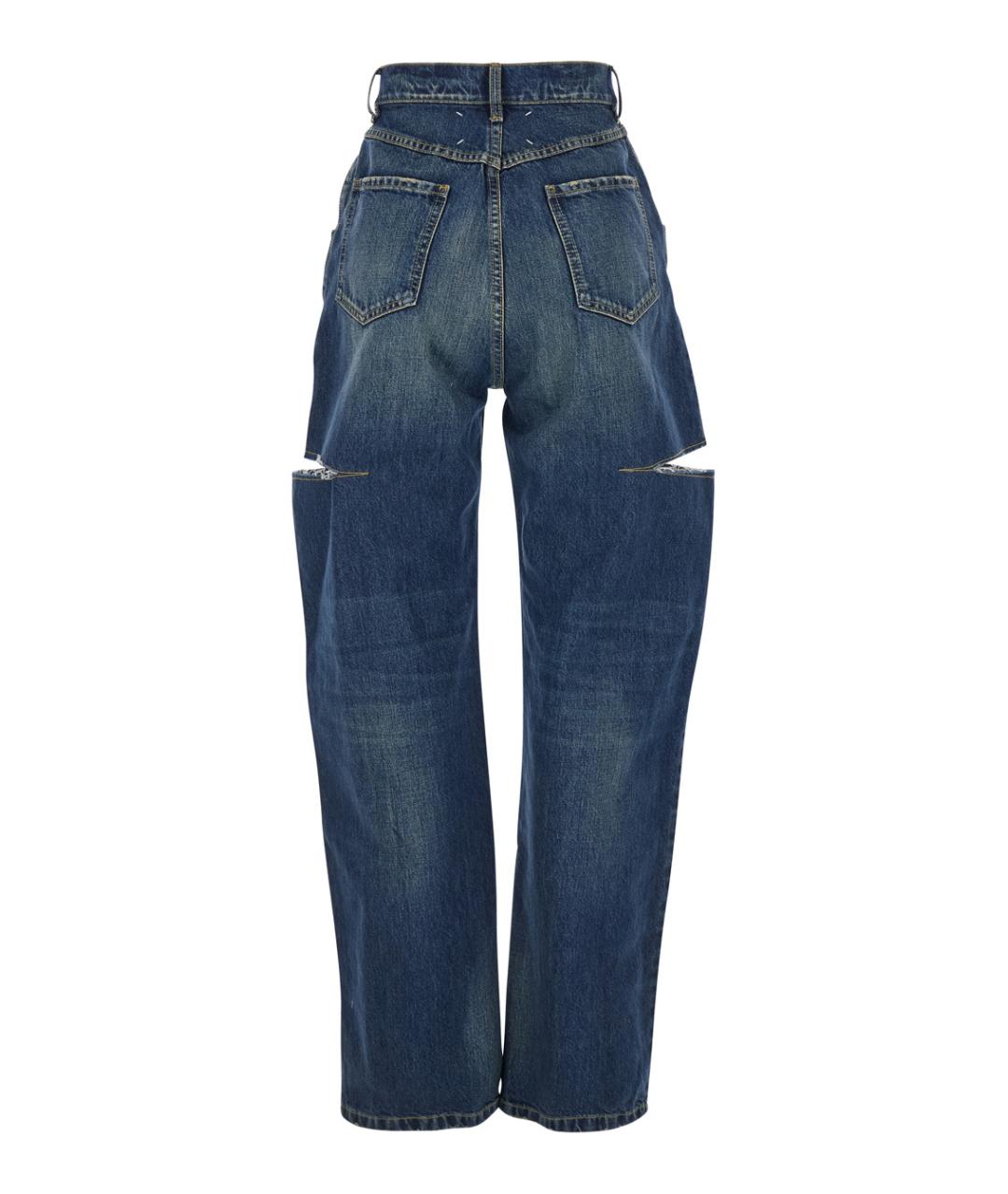 MAISON MARGIELA Синие хлопковые джинсы клеш, фото 2