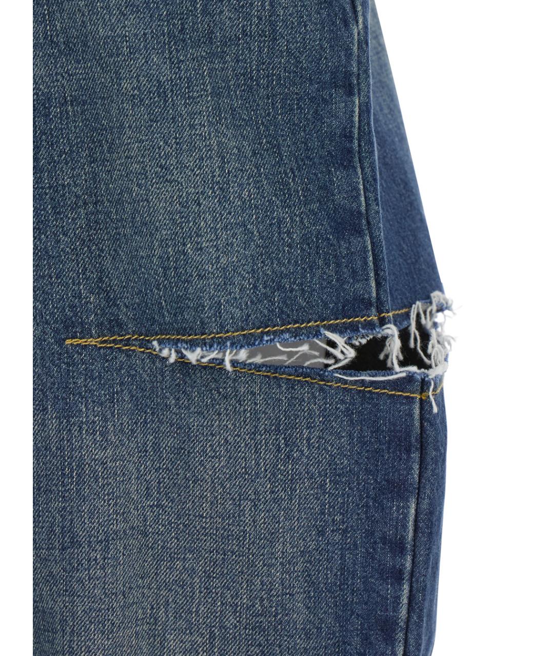 MAISON MARGIELA Синие хлопковые джинсы клеш, фото 3