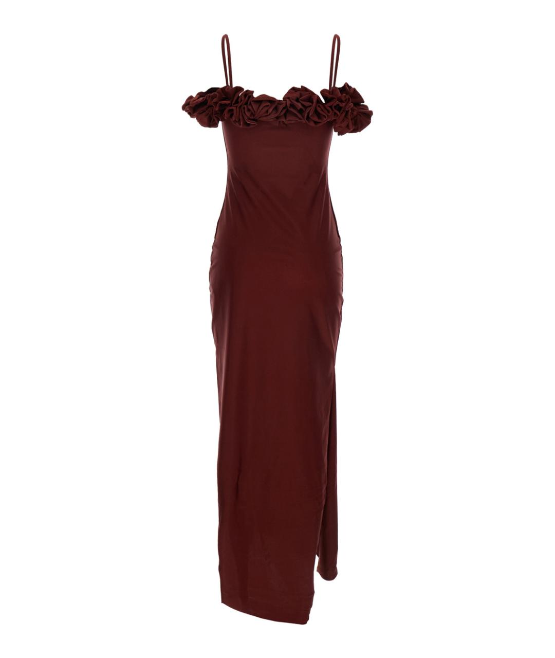 COPERNI Бордовое полиамидовое вечернее платье, фото 2
