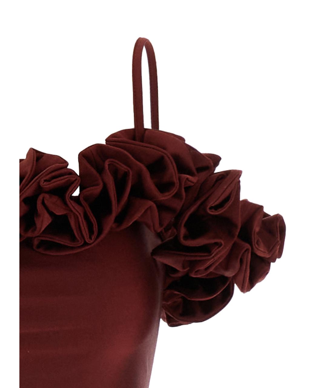 COPERNI Бордовое полиамидовое вечернее платье, фото 3