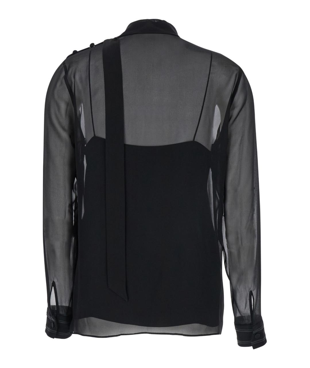 GUCCI Черная шелковая блузы, фото 2