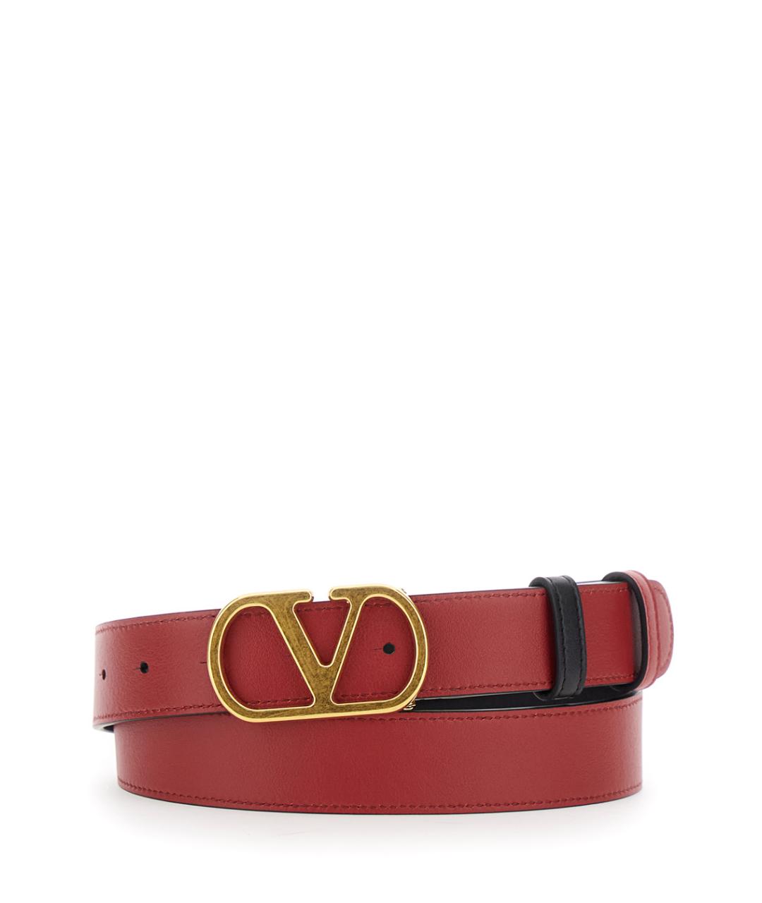 VALENTINO Черный кожаный ремень, фото 3