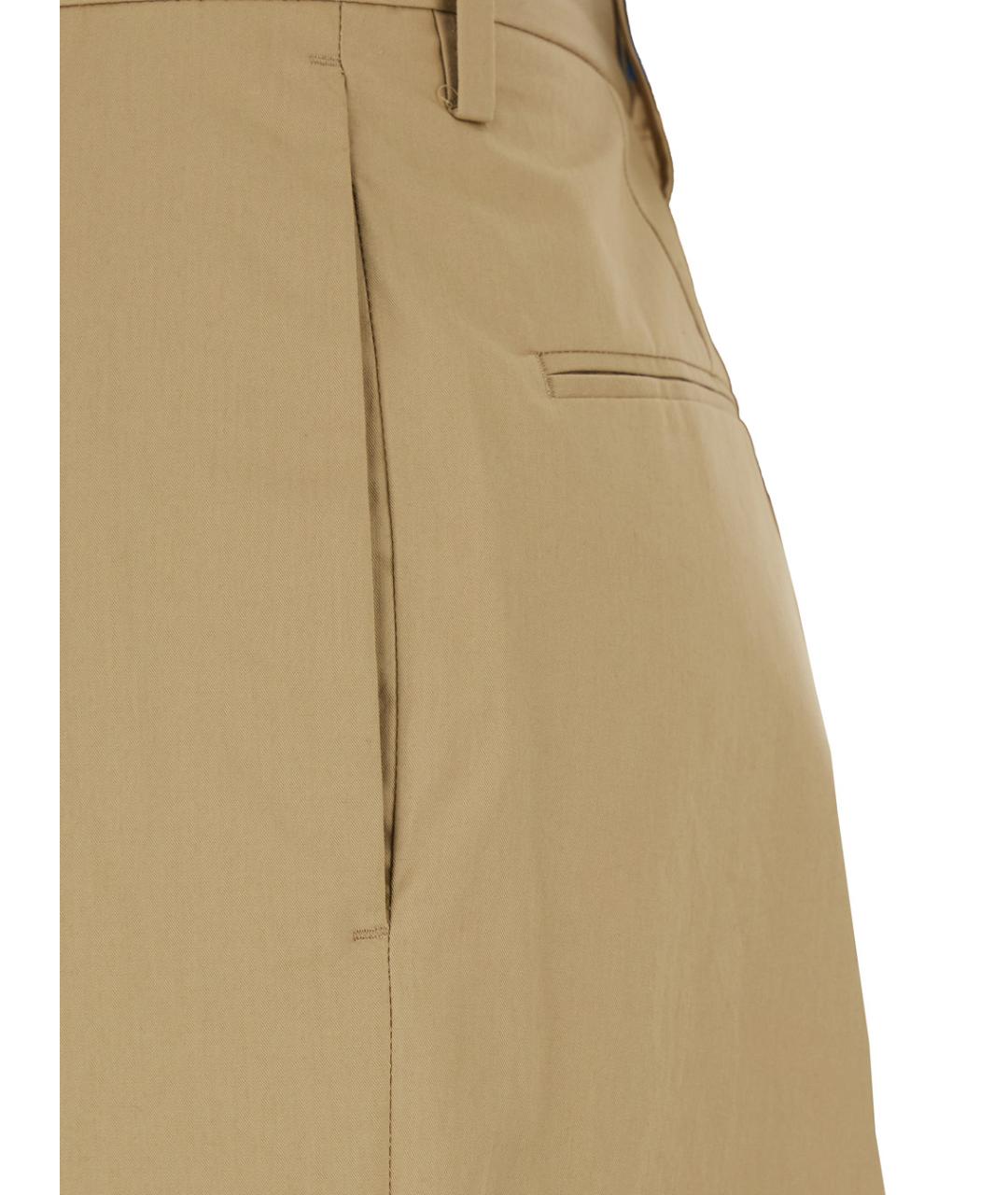 DRIES VAN NOTEN Бежевые прямые брюки, фото 3