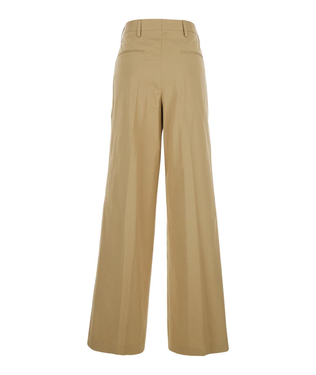 DRIES VAN NOTEN Бежевые прямые брюки, фото 2
