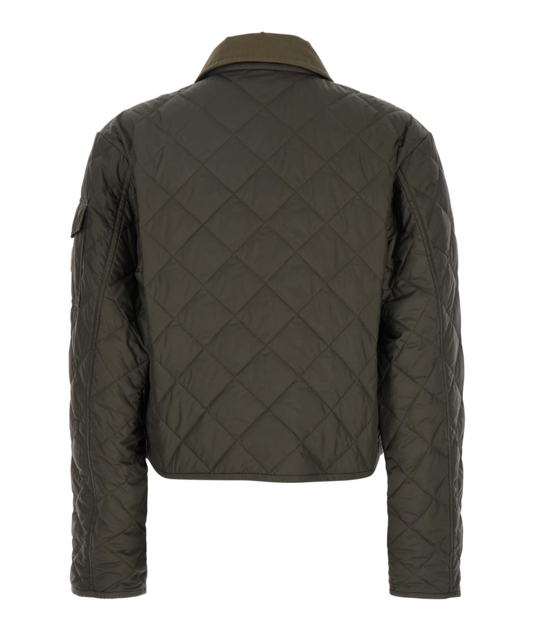 MONCLER Зеленая полиэстеровая куртка, фото 2