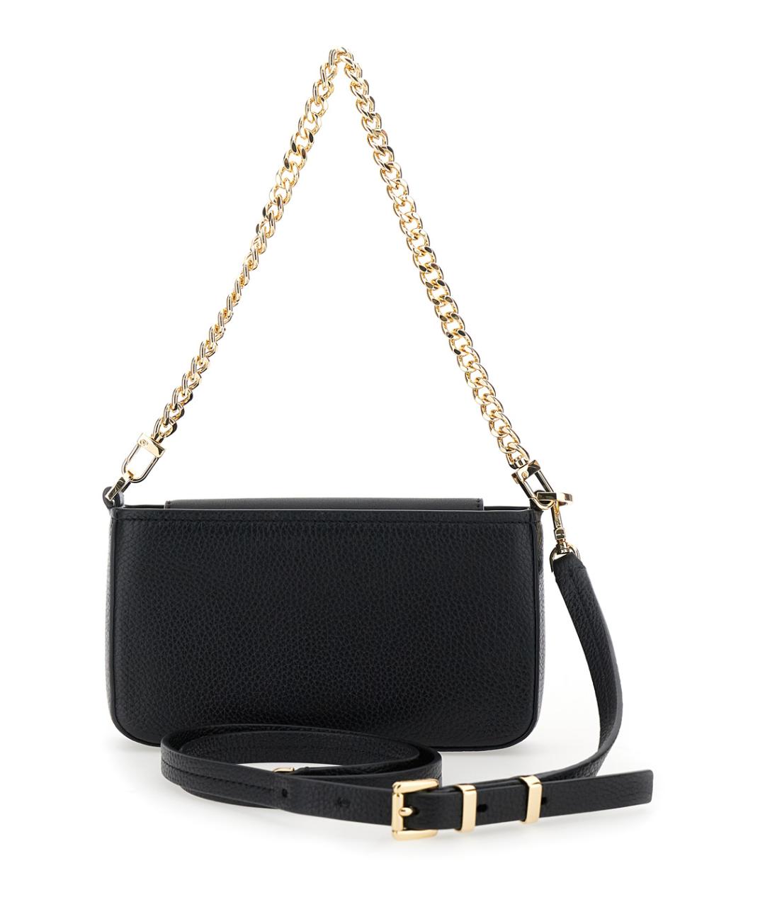 MICHAEL MICHAEL KORS Черная кожаная сумка через плечо, фото 2