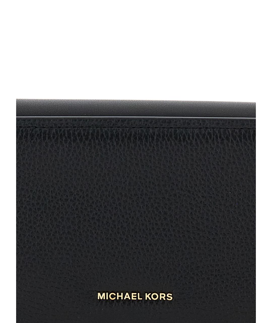 MICHAEL MICHAEL KORS Черная кожаная сумка через плечо, фото 3
