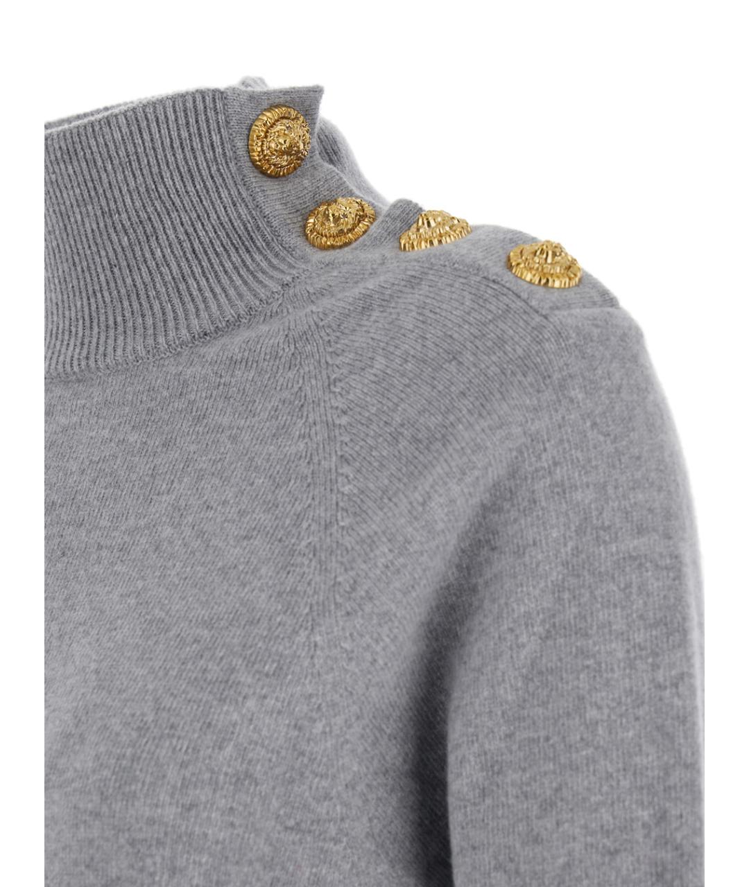 BALMAIN Серое кашемировое повседневное платье, фото 3