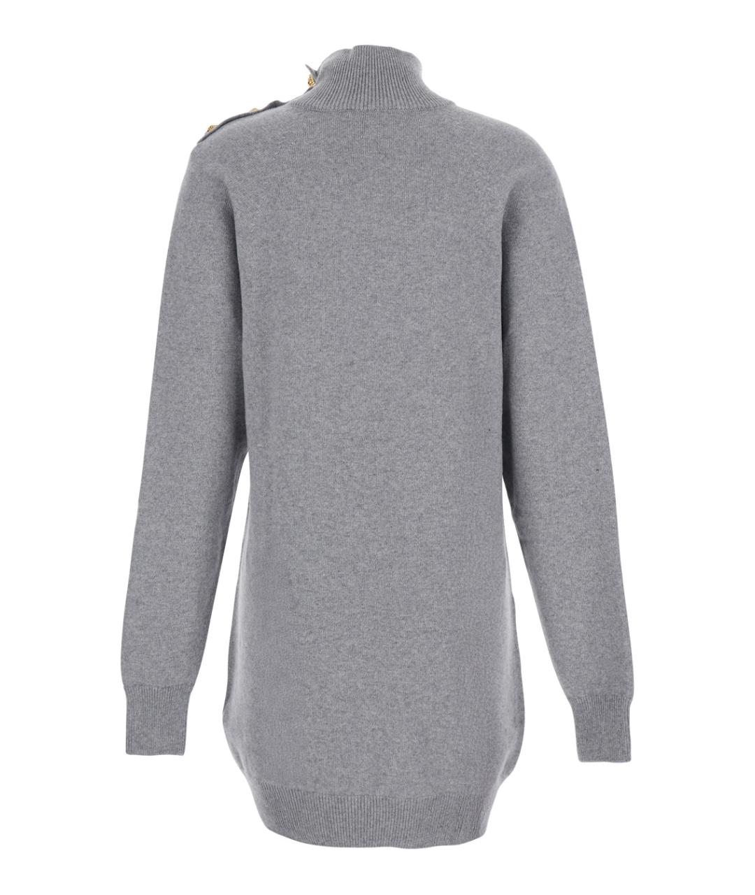 BALMAIN Серое кашемировое повседневное платье, фото 2