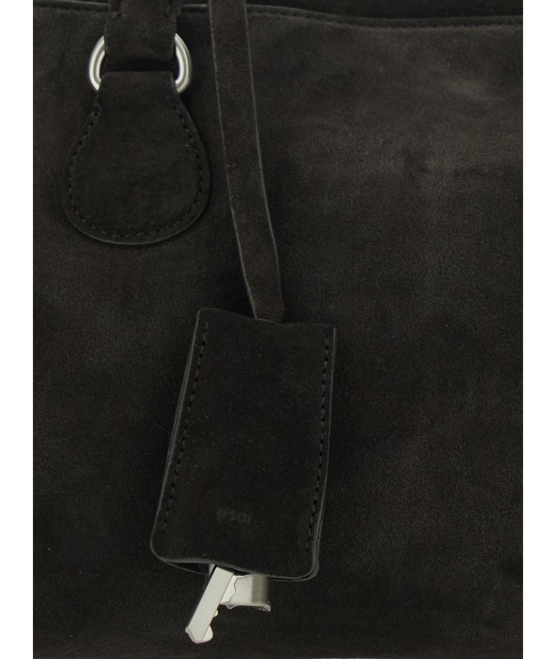 OSOI Коричневая замшевая сумка тоут, фото 3