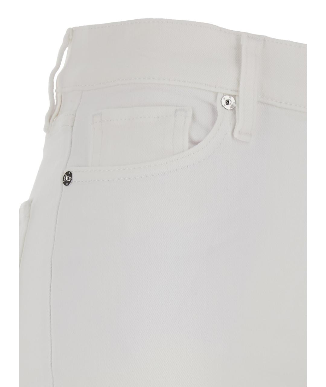 FRAME Белые хлопковые джинсы клеш, фото 3