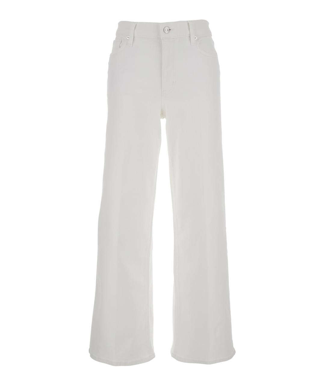 FRAME Белые хлопковые джинсы клеш, фото 1