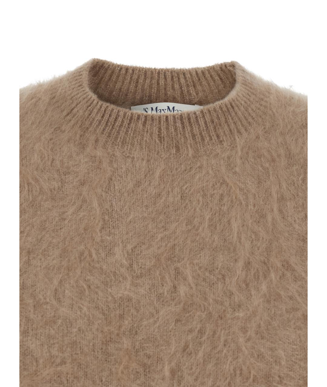 'S MAX MARA Бежевый кашемировый джемпер / свитер, фото 3