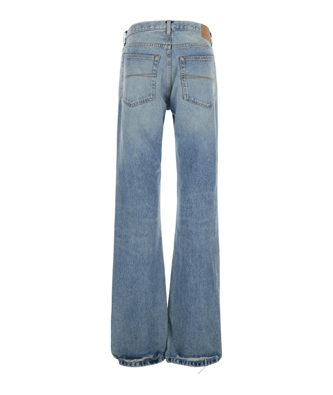 BALENCIAGA Голубые хлопковые джинсы клеш, фото 2