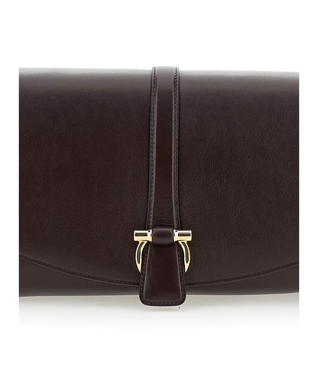 FERRAGAMO Бордовая кожаная сумка через плечо, фото 3