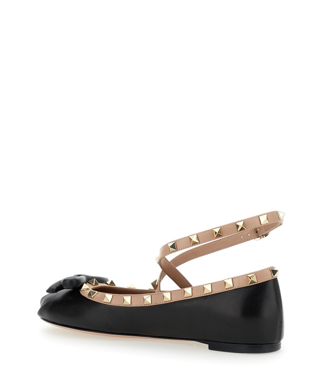 VALENTINO Черные кожаные балетки, фото 3