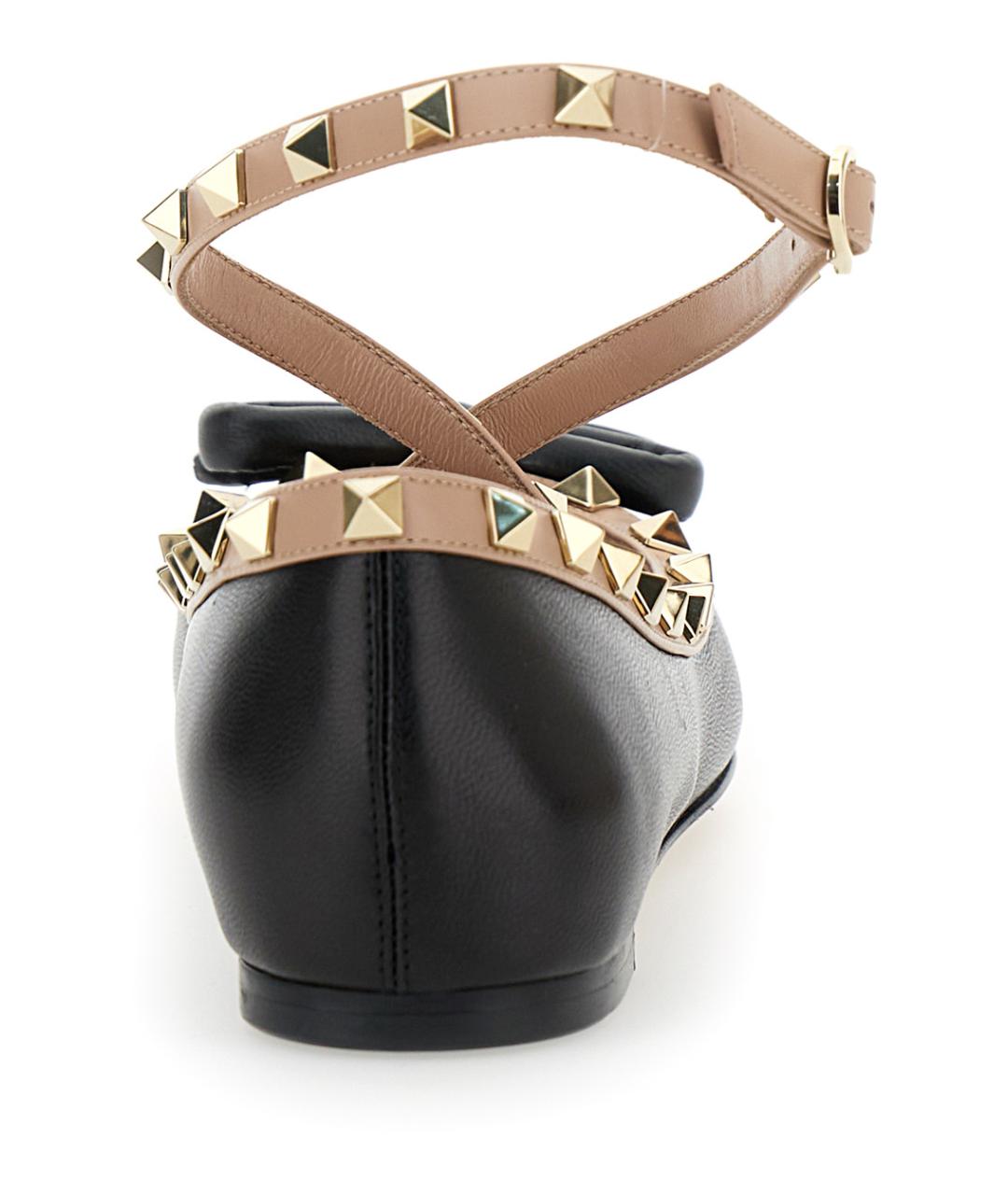 VALENTINO Черные кожаные балетки, фото 4