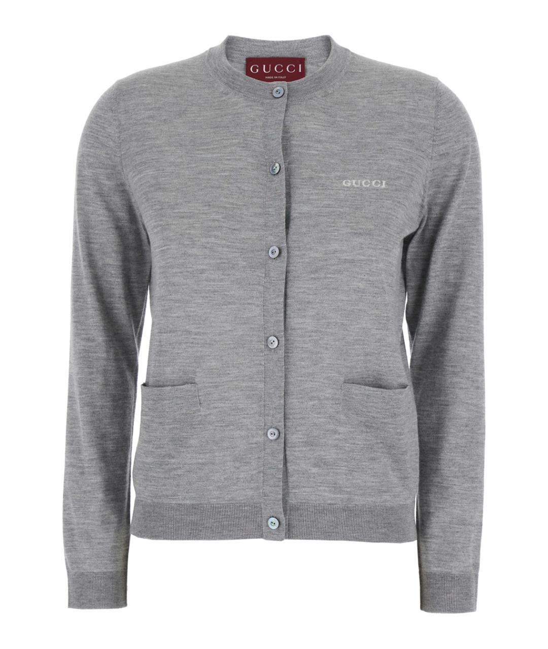 GUCCI Серый кашемировый джемпер / свитер, фото 1