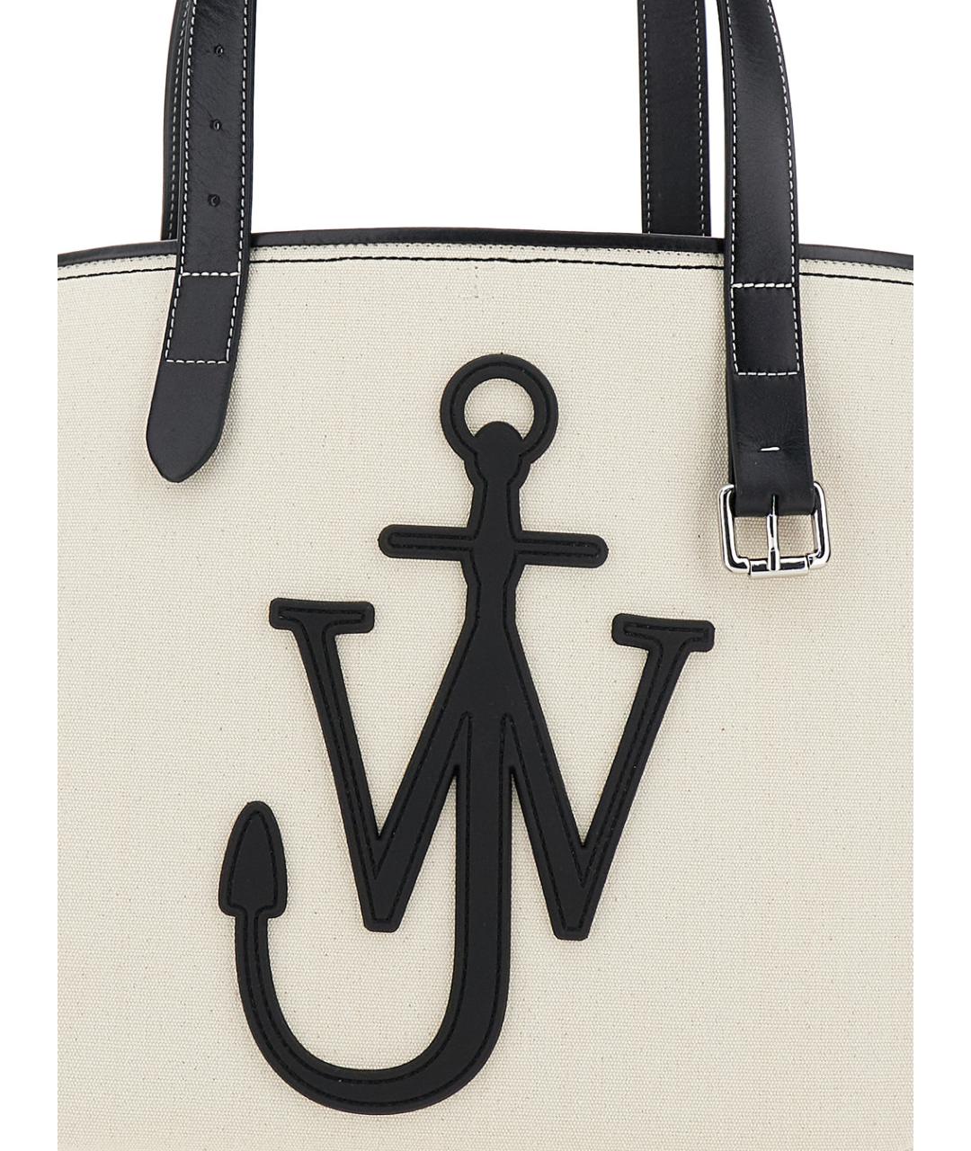 J.W.ANDERSON Белая хлопковая сумка тоут, фото 3
