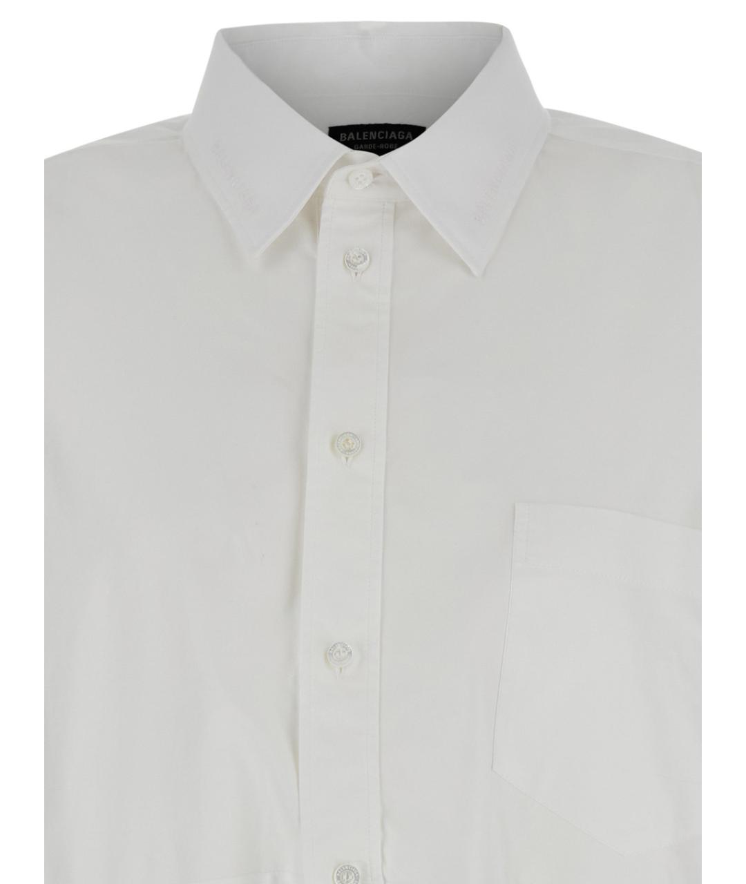 BALENCIAGA Белая хлопковая рубашка, фото 3