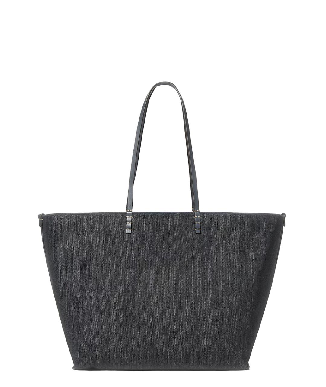 FENDI Синяя тканевая сумка тоут, фото 4