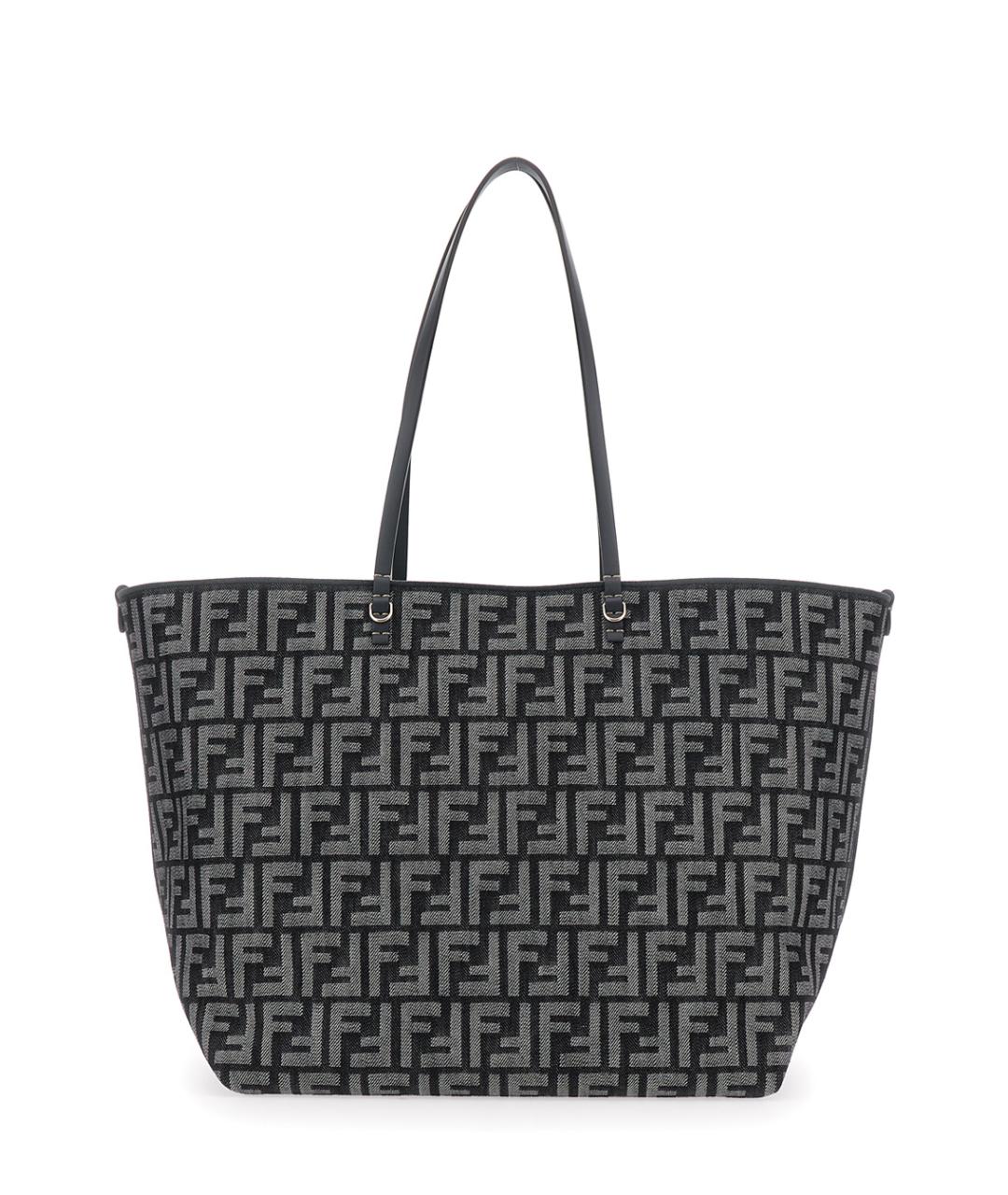 FENDI Синяя тканевая сумка тоут, фото 2