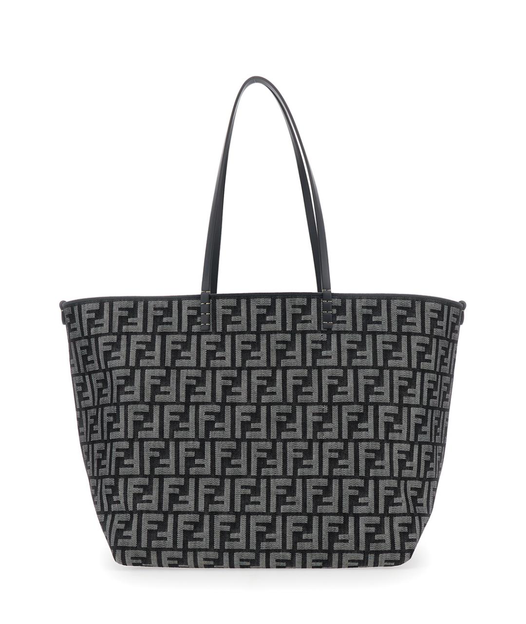 FENDI Синяя тканевая сумка тоут, фото 1