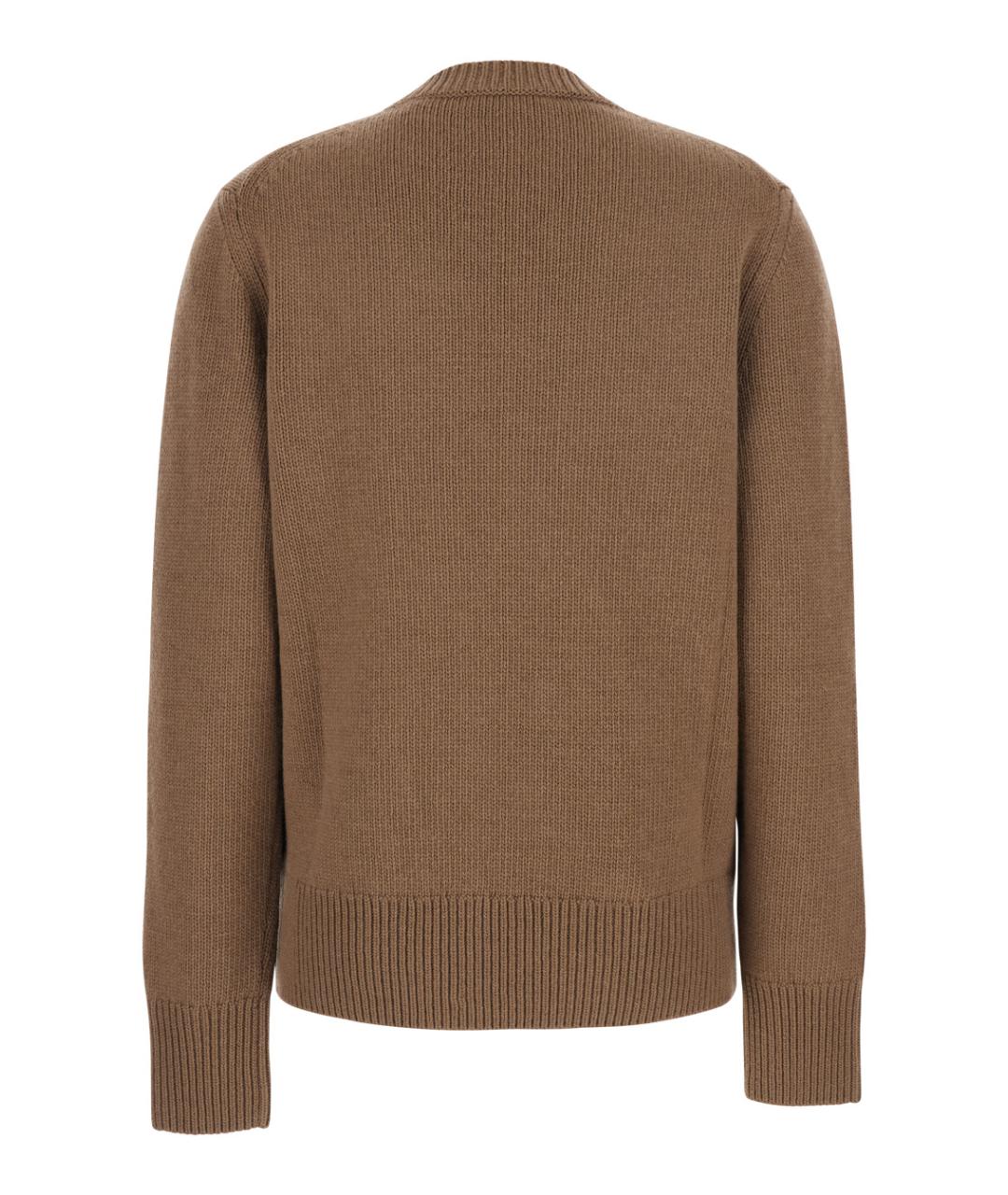 BURBERRY Бежевый шерстяной джемпер / свитер, фото 2